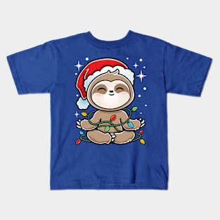 Christmas Sloth Tree Kids T-Shirt